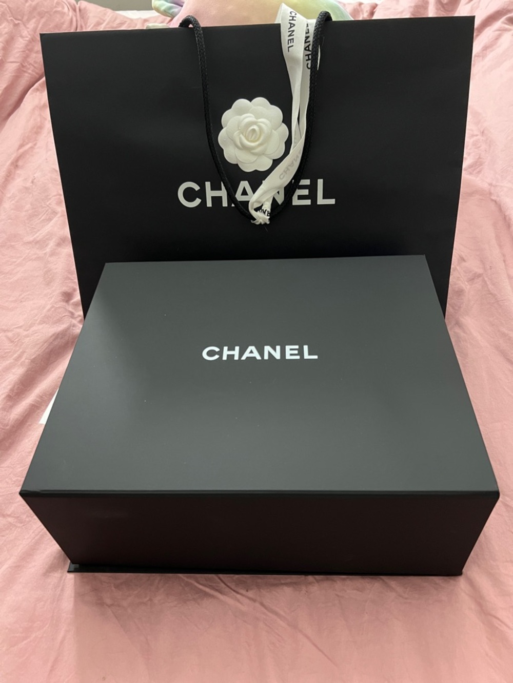CHANEL handbag gift box and shopping bag full set
